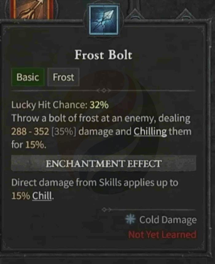 Frost Bolt_Diablo 4 Sorcerer Basic Skills
